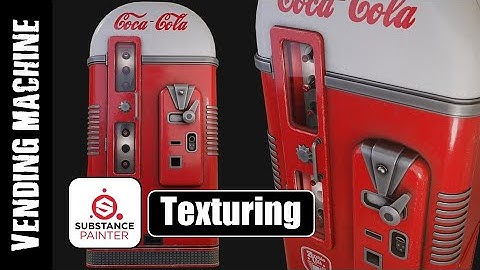 BLENDER & SUBSTANCE PAINTER: VENDING MACHINE (TEXTURING)