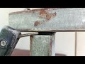 not everyone knows, the secret trick of horizontal welding on large gaps | stick welding square tube