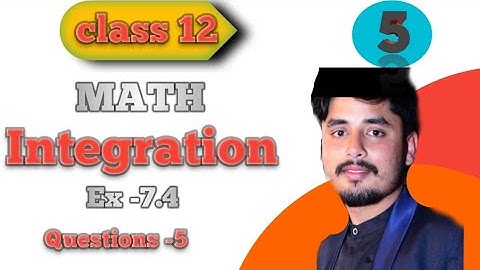 Class 12 maths ex 7.4 Q-5 solution easy method|@bishuacademy