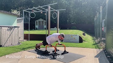 Parallette Workout: Pushup - Jump Through - Dip - From Old Boys Training 2020
