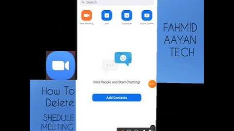 How To Delete or Remove Shedule Meeting From Zoom|Zoom Tech|Fahmid Aayan Tech .