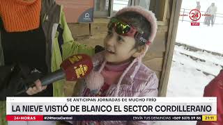 La nieve vistió de blanco el sector cordillerano