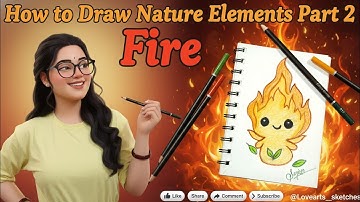 How to Draw Nature Elements Part-2: Fire | Drawing Tutorials