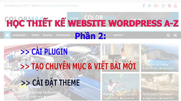 Serial làm website wordpress a z Phần 2 cài plugin viết post và cài theme wordpress
