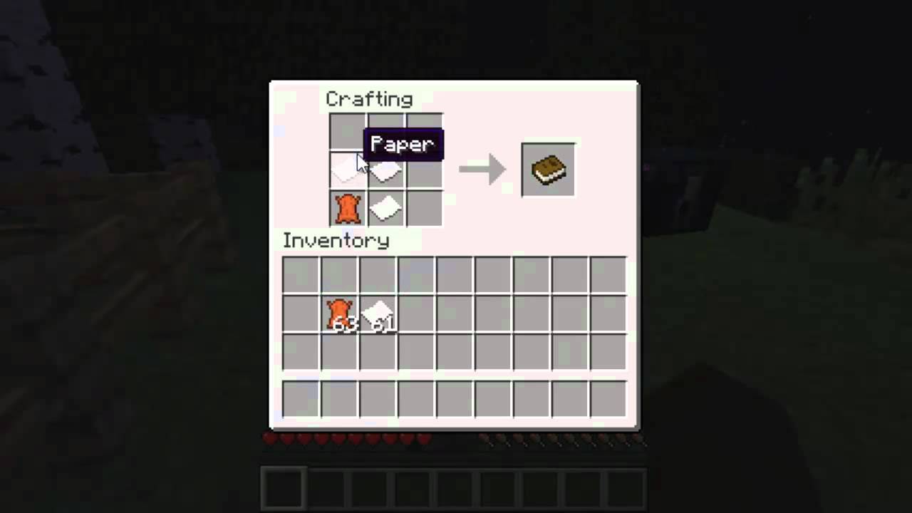Minecraft How to Craft a Book Minecraft 1.3.1 YouTube