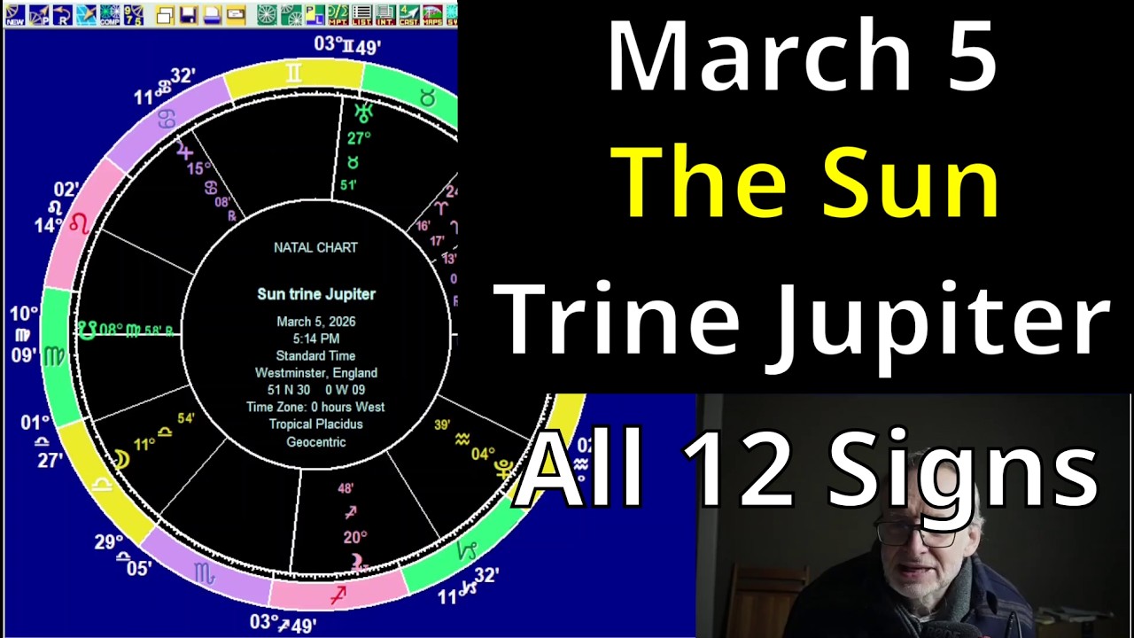 Thur March 5 2026: Astrology, I Ching, the Sun trine Jupiter