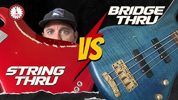 String Through VS Bridge Bass Setup