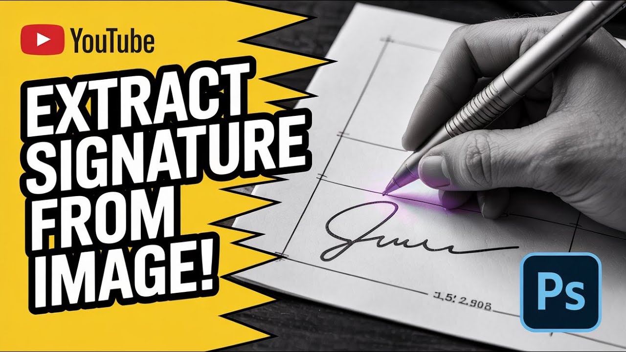 Extract Signature from JPEG in Photoshop – No Background in Seconds ...