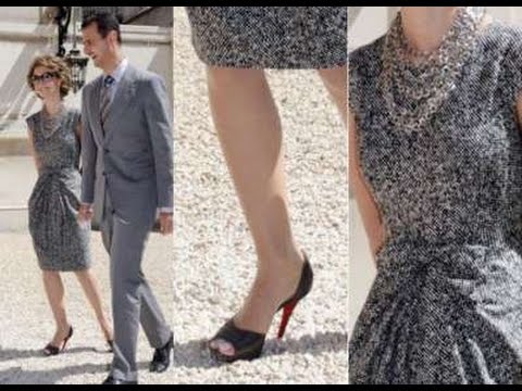 شاهد حذاء أسماء الأسد بمليوني ليرة وزوجها يتباكى على المساكين بسبب الحصار الإقتصادي- هنا سوريا