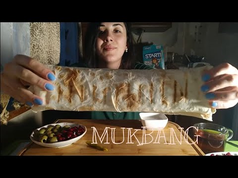 ვჭამ ღამე შაურმას 🌙🌯 MUKBANG 🤤შაურმის მუკბანგი 😍Nini Kvirike 💚