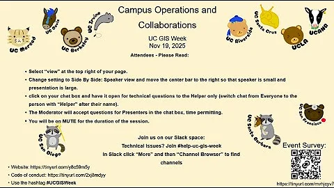 Campus Operations and Collaborations - UC GIS Week 2025 - Day 2