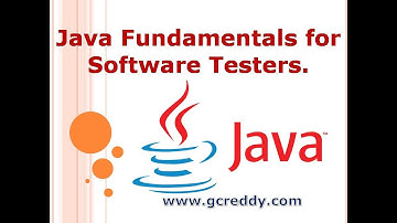 Java Fundamentals for Software Testers | G C Reddy Software Testing |