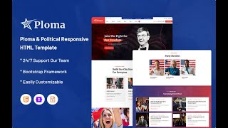 Ploma – Political Responsive Website Template 2.99 $ Only