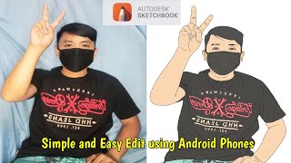 How to edit photo on your Android Mobile using Free Autodesk Sketchbook Tutorial Vector Art Offline