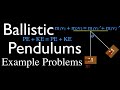 Ballistic Pendulum Example Problems Quiz