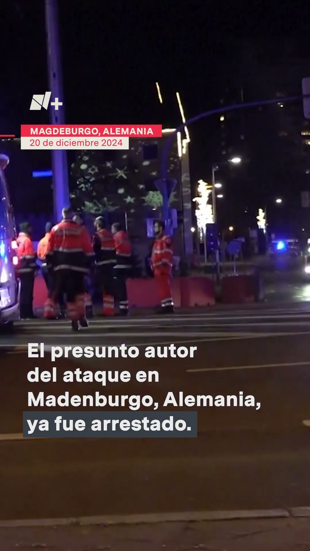 Conductor atropella a multitud en mercado navideño - N+ #Shorts