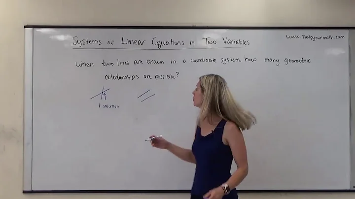 [SL]Introduction to Systems of Linear Equations in Two Variables: 1 Solution, No Solution, Inf. Many