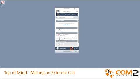 Avaya Equinox Desktop - Top of Mind: Making an External Call