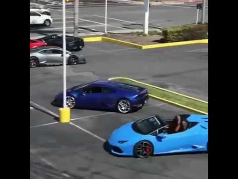 LAMBORGHINI DRIFTING & DOING DONUTS