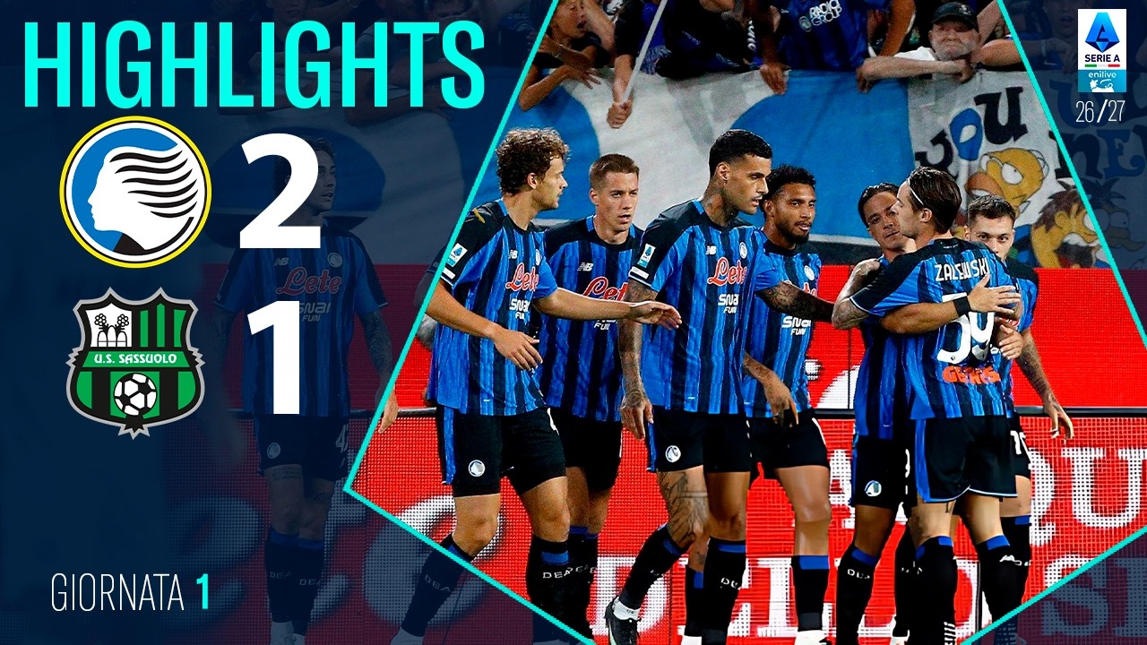 Atalanta Sassuolo | 2-1 | Gli Highlights | Serie A 2026/27 | sassuolo atalanta