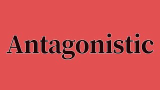 Antagonistic Pronunciation and Meaning