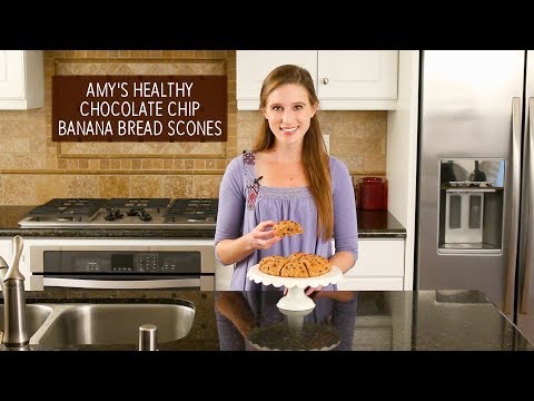 Healthy Chocolate Chip Banana Bread Scones | Amy's Healthy Baking