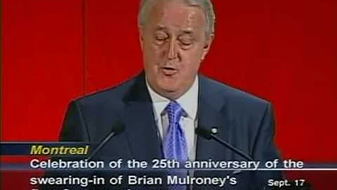 Mulroney celebrates 1984 Conservative majority