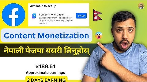 FACEBOOK CONTENT MONETIZATION SETUP PROCESS IN NEPAL! Facebook Monetization In Nepal !