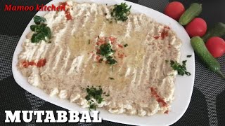 mutabbal lebanese style  eggplant  healthy food original recipe