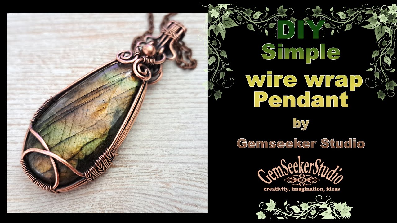 DIY tutorial. How to Make a simple wire wrap pendant 1. - YouTube