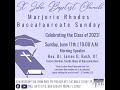 St. John Baptist Church Marjorie Rhodes Baccalaureate