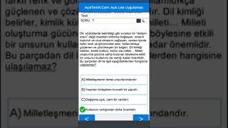 AÖL Türk Dili ve Edebiyatı 8 dersine soru çözümleri ile nasıl çalışılır? Örnek soru çözümleri screenshot 4