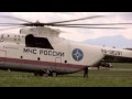 Mil Mi-26 Hélicoptère Russe géant décollage Lausanne le plus gros hélicoptère du monde