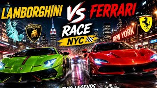 Lamborghini Vs Ferrari High Speed Race On Highway 🏁 #lamborghini #ferrari #race #usa  #usagaming  screenshot 4