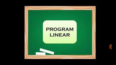 Program Linear - Nilai Optimum Fungsi Objektif