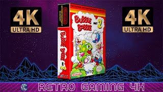 Bubble Bobble Part 2 (1993) Nintendo NES retro video game intro / demo 4K