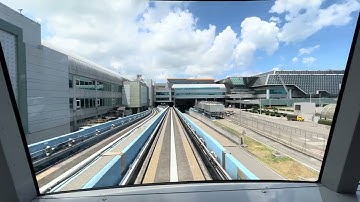 桃園國際機場 第一航廈 - 第二航廈 接駁電車 路程景 Skytrain TPE/RCTP