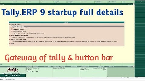 8: tally startup screen। Tally ERP 9 startup screen all components in Hindi। tally startup ke bare m