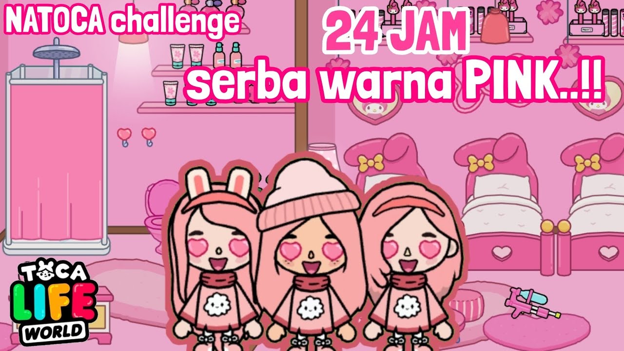 24 JAM SERBA WARNA PINK [ drama seru ] DRAMA TOCA LIFE WORLD || toca boca indonesia