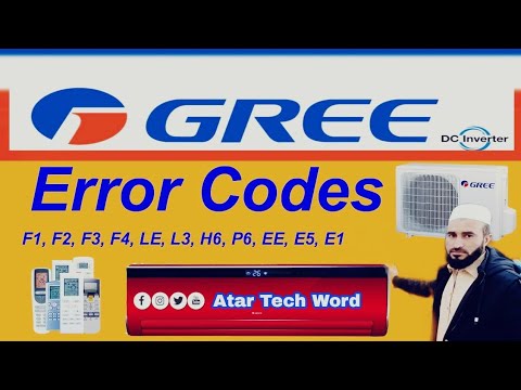 Gree air conditioner DC Inverter Error Codes Solution E5, EE, F1, F2, F3, H6, L3, LE