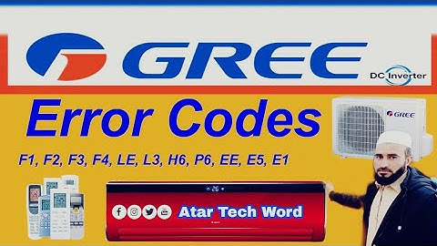 Gree air conditioner DC Inverter Error Codes Solution E5, EE, F1, F2, F3, H6, L3, LE