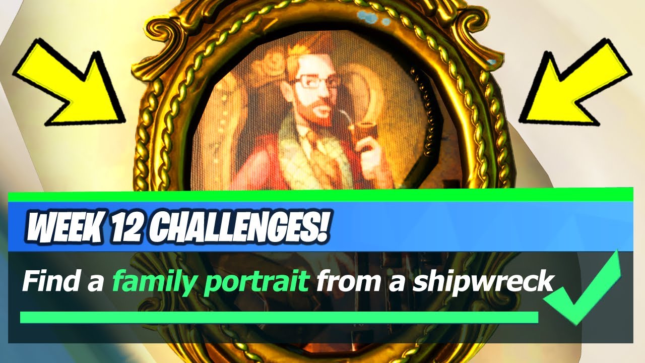 Find A Family Portrait From A Shipwreck Location Fortnite Week 12 Challenges Youtube