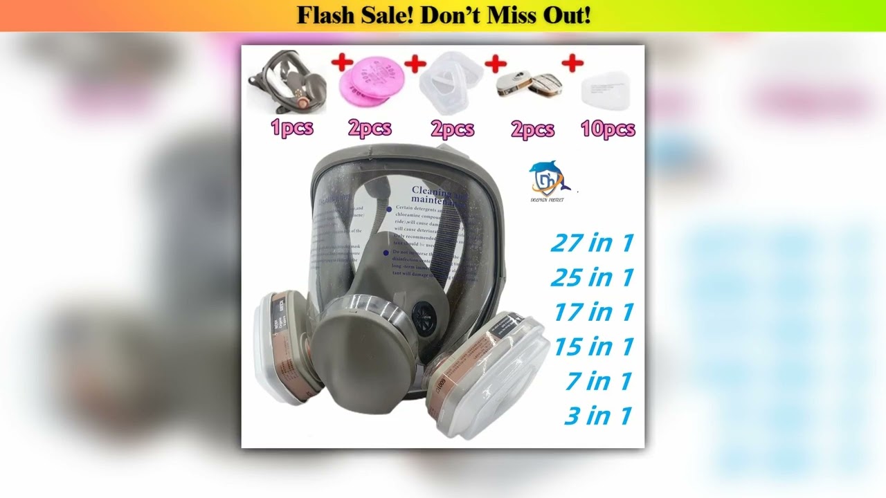 Must Buy 6800 Industrial Painting Spraying Respirator Gas Mask Safety Work Filter Dust Full Face Ma