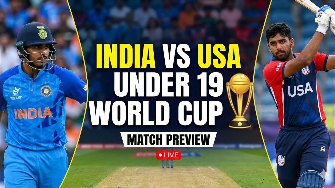 India vs USA U19 World Cup Match 🔥 | रोमांचक मुकाबला | Full Highlights | Cricket Game Play||🔴 Rajkot