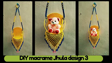 DIY simple Macrame Jhula  tutorial Design-3 | Macrame Art -| easy and simple macrame tutorial