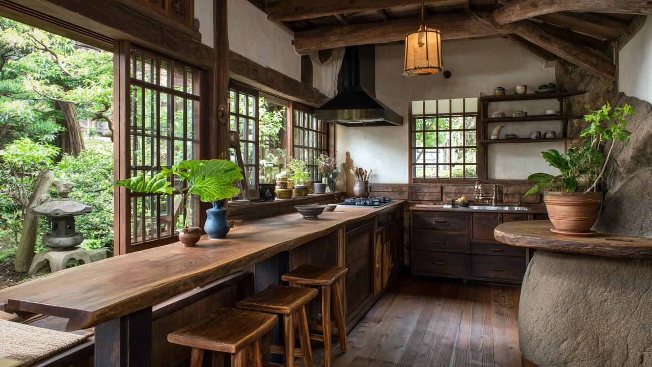 Традиционный японский дизайн домов в стиле ваби-саби, который никогда не устареет.