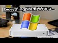 Installing windows xp on an apple tv but everything goes wrong