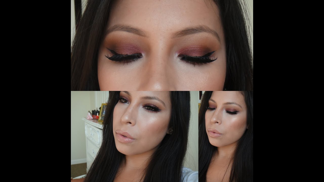 Fall Burgundy Smokey Eye Makeup Tutorial YouTube