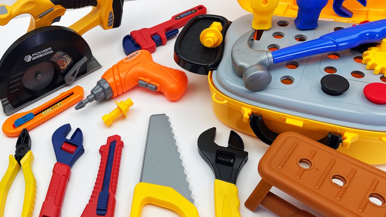 14 minutes perfect unboxing, with wrench, electric drill, small cutter, simulated tool model  ASMR