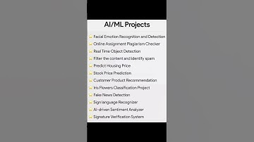 Best AI/ML Project Ideas